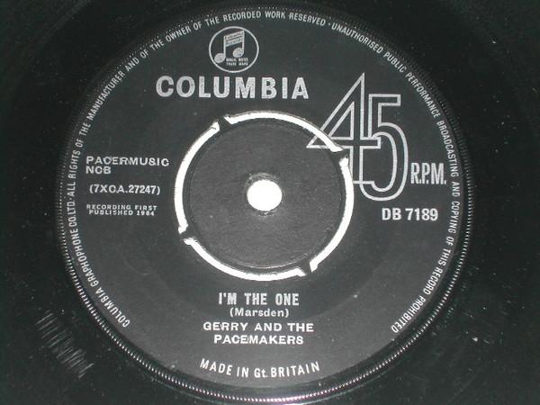 

7inch Record GERRY THE PACEMAKERS Im The One DB7189 COLUMBIA 1964 UK Rock Used