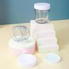 1pcs 100/150/200/300ml Plastic Empty Transparent Wide-mouth Jar With Lid Cosmetic Makeup Cream Jar Loose Powder Pots Travel