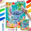 Disney Stitch Lilo and Scrump oil painting painting art handmade diy painting home decoration gift