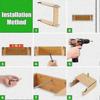 Wallmounted bike rack, horizontal holder, wooden organizer, spacesaving storage 2025