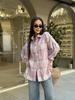 2025 Women's Long Sleeve Plaid Flannel Shirt - Preppy Style, Plus Size, Casual Coat