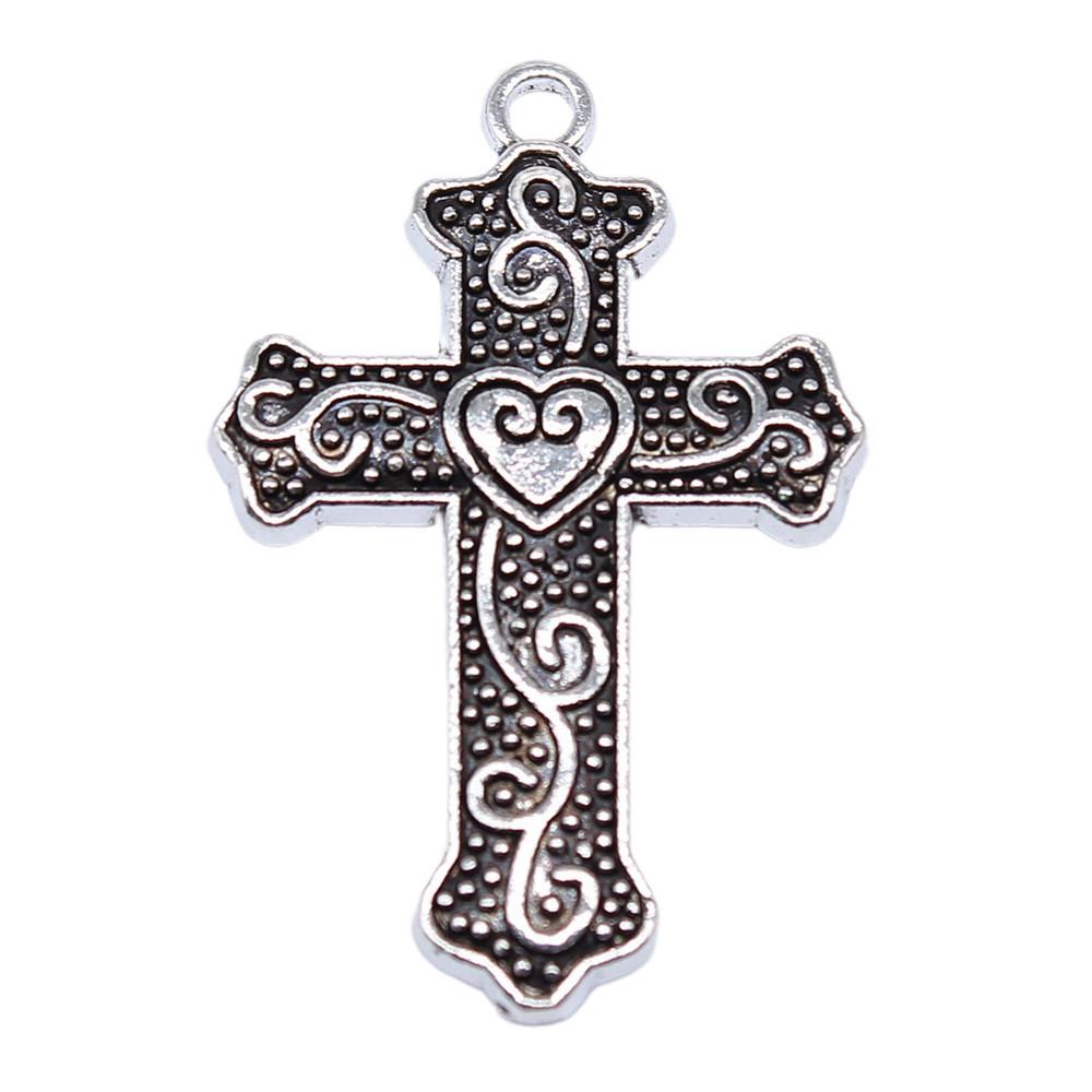 Hollow Cross Charms Multi Color Alloy Pendants For Gothic Christian Jewelry Accessories