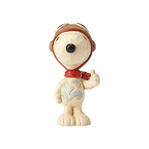 enesco Enesco Peanuts от Джима Шора Миниатюрная фигурка Снупи Летчик-ас, 3 дюйма, Многоцветный
