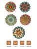 Keramische onderzetter met mandala-bloemmotief - Warmte-isolerende en antislip decoratieve mat voor koffie- en eettafels