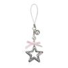 MINI SILVER STAR KEY RING Mini Silver Star Phone Strap Keyring