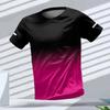 T-shirt Taglie Forti XXS-6XL per Uomo Stampa Degradé Moda Girocollo Maglietta Top Manica Corta Abbigliamento Uomo Pullover