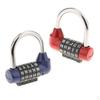 2 Pieces Letters Combination Lock Resettable Padlock For Toolboxes Suitcases - Blue and Red