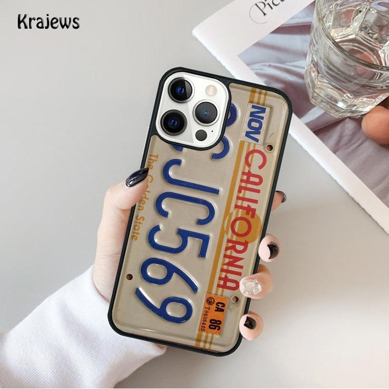 

PLATE LICENSE CALIFORNIA Phone Case For iPhone 17 Air 16 15 14 Max Plus 11 12 13 Pro Max Phone Cover coque iPhone 13