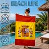 Asciugamano da Spiaggia in Microfibra Stampato con Emblema Nazionale Spagnolo, Morbido e Assorbente, Asciugatura Rapida, Ideale per Viaggi Estivi, Essenziale per la Spiaggia, Piscina