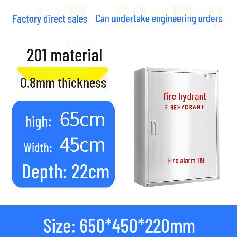 201 Stainless Steel Fire Hydrant Box - Indoor/Outdoor Thickened Fire Equipment Storage Box