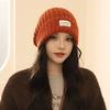 Japanese couple wool pile hat men's and women's autumn and winter versatile Korean version knitted hat warm big head loose hat