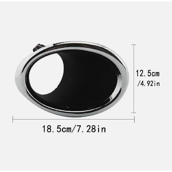 Chrome Fog Light Lamp Cover Bezel Trim For Nissan Qashqai J11 2014 2017, Front Left & Right Side Replacement, Durable ABS
