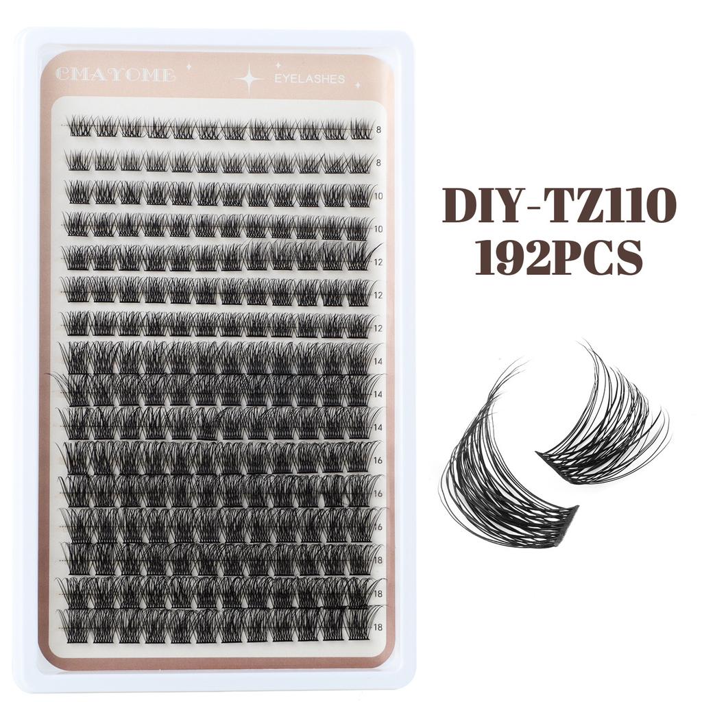 Diy Segmented Single Tuft Of False Eyelashes 8-18Mm Eyelashes Dd Curl Dense Curl