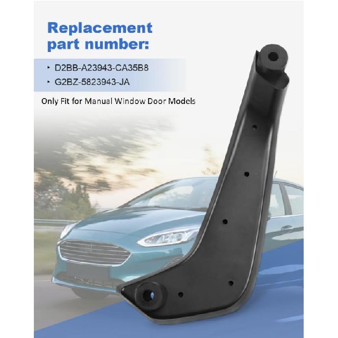 Interior Door Pull Handle Driver Left Side Fit for Ford Fiesta Manual Window 2011-2020, Not for Power Window Models, Replace D2BB-A23943-CA35B8