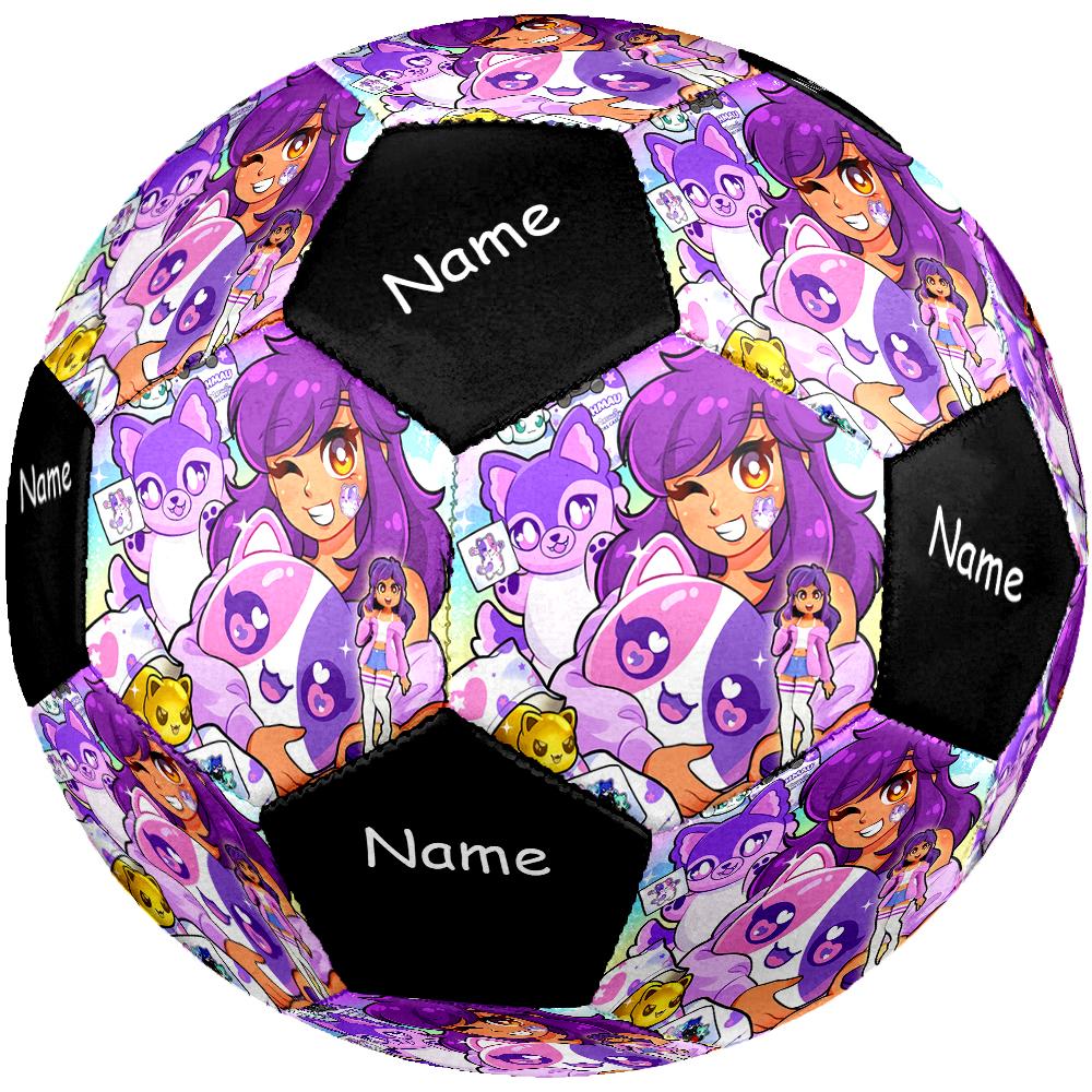 Custom Name Aphmau Theme Size 5 Soccer Ball, Suitable for Both Indoor and Outdoor Matches, a Gift Suitable for Everyone.