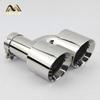 Car Accessories Stainless Steel H Type Double Outlet 101mm 114mm Straight Side Exhaust Pipe Tail Throat
