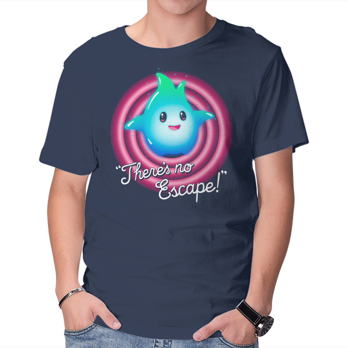 Unisex Crew Neck T-Shirt There s No Escape Graphic Short Sleeve Casual Tee L