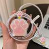 Cartoon Cute Cat Claw Transparent Silicone Charger Case For Iphone 15 18W-20W Fast Charge Protection Cover Charger Sleeve
