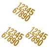 4Sets Reflective Number Stickers 0-9 Digits Waterproof Pet Material Easy Apply for Mailbox Door House Number Address Decal