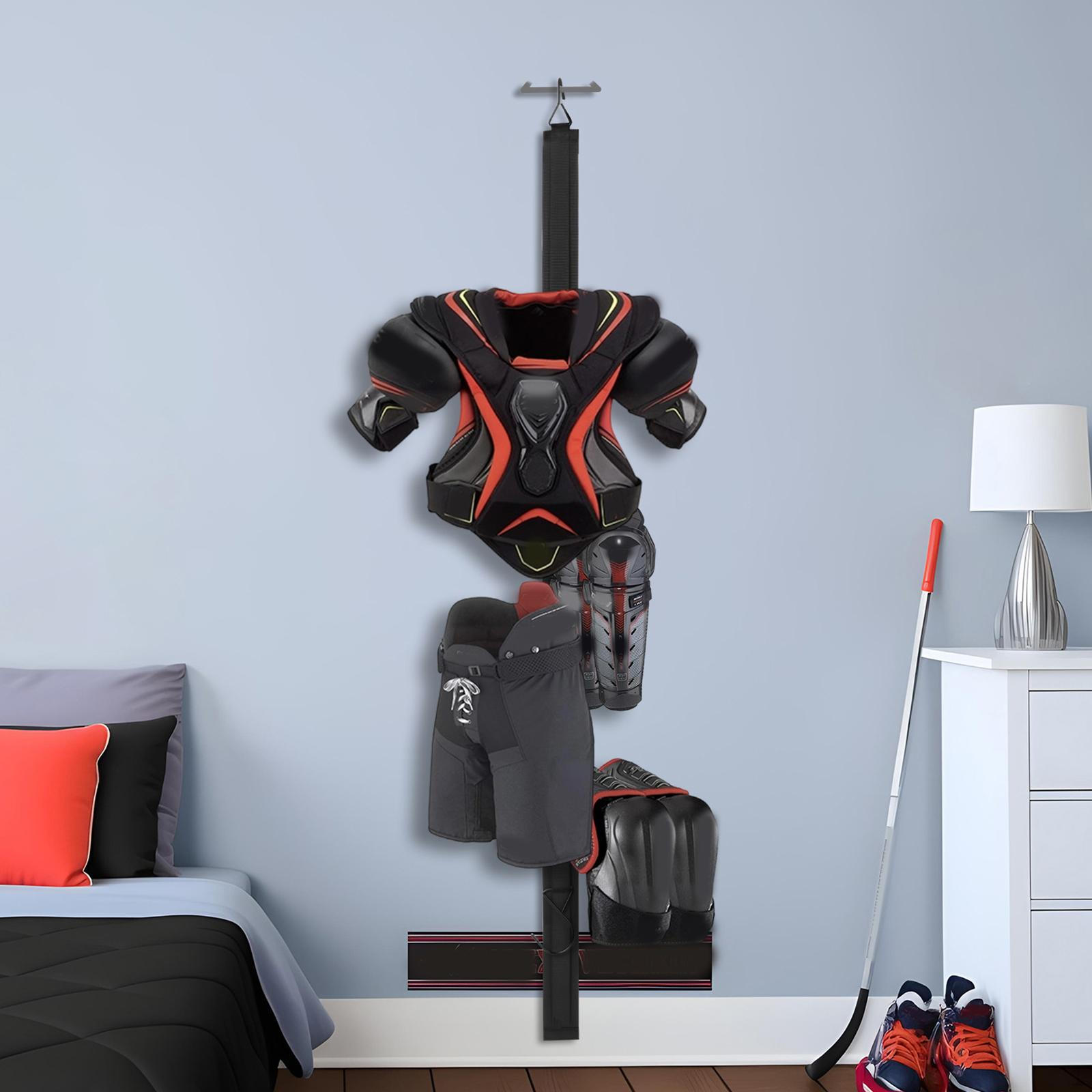 Настенная стойка для хоккейной экипировки с крючками органайзер 1290₽