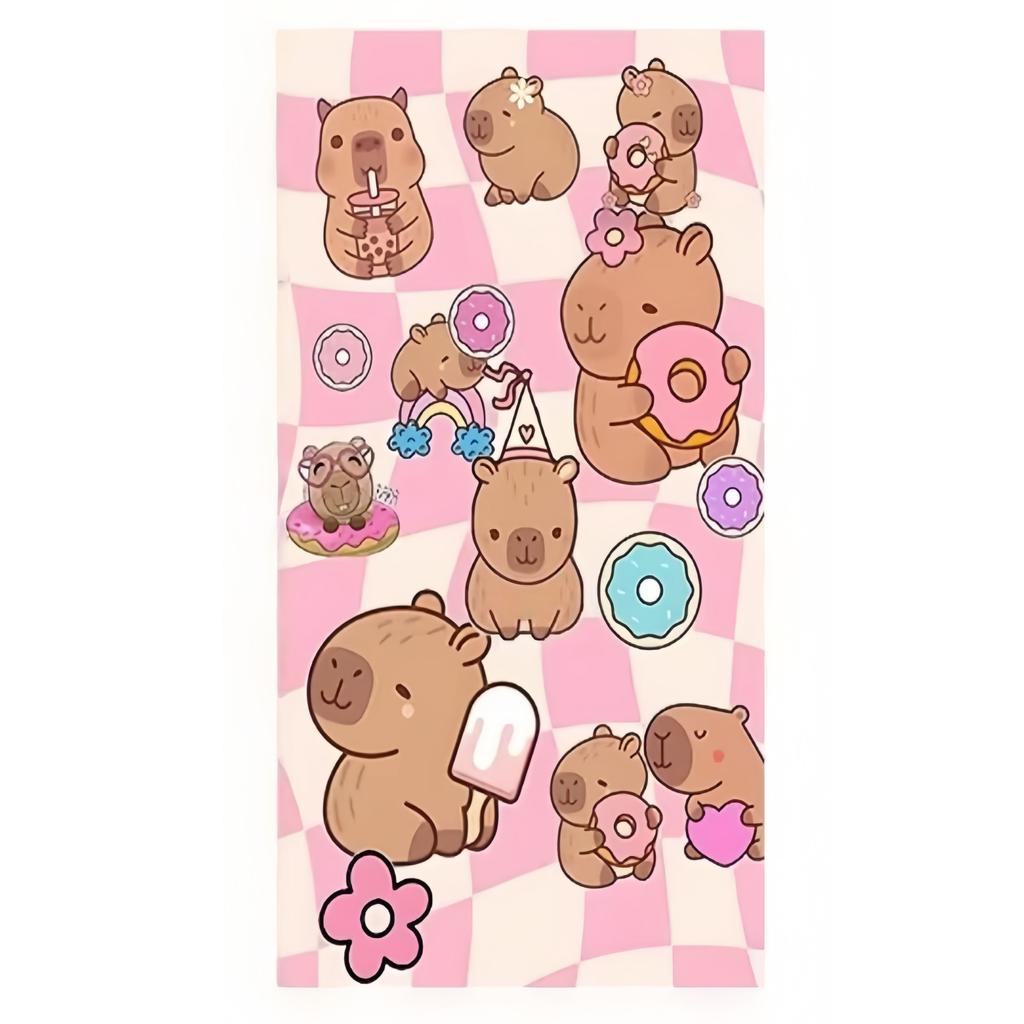 Capybara Print Quick Dry Sun Protection Beach Blanket Towel Windproof Anti-Sand Soft Skin Friendly Multi-Size for Swimming Pool