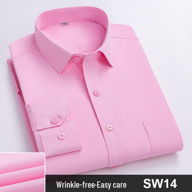 

2025 Men s Iron-Free Striped Business Shirt - Versatile, Long-Sleeve Formal & Casual Wear. 45