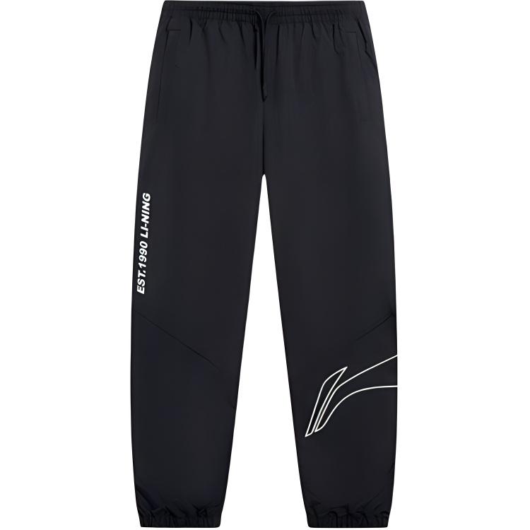 

Li-Ning Sport Fashion Series Simple Versatile Design Loose Comfortable Breathable Basic Casual Pants Men Bottoms Black YYKV161-1 XL