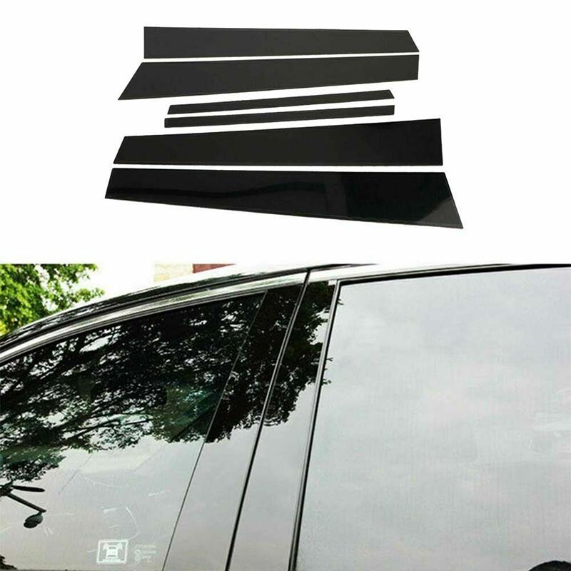6Pcs Car Gloss Black Car Window B Pillar Post Trims Cover Stickers For Honda Accord Sedan 2013-2017 Auto Parts