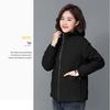 Women's Fleece Jacket Autumn Winter Short Thick Warm Zipper Jacket Loose Women's Hooded Coat Plus Size