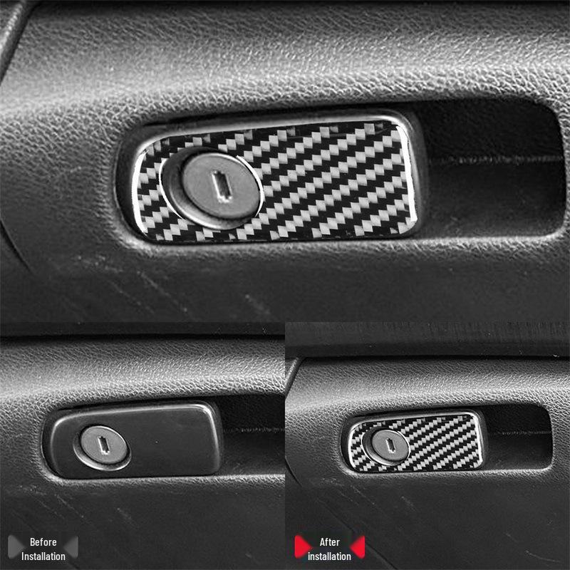 Carbon Fiber Interior Trim Sticker for Honda Accord 13-16 Passenger Storage Box