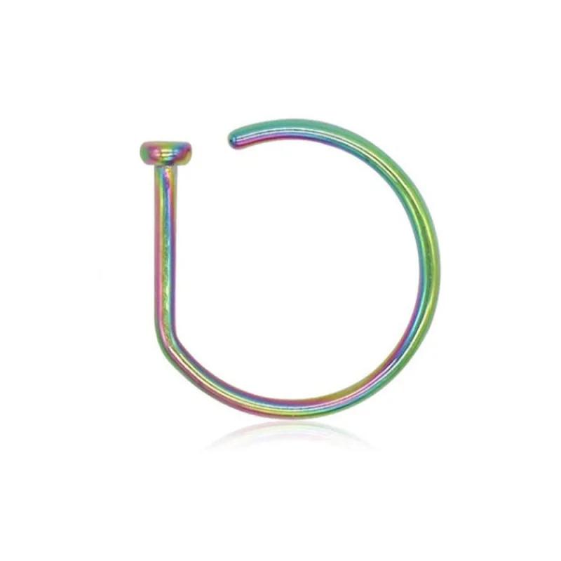 

D Shape Fake Piering Nose Ring Earrings Nose cuff Punk Non-Piercing Nose Clip Rock Hiphop Perforation Septum Body Women Jewelry