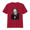 Winston Churchill Great Britain United Kingdom England Vintage Portrait T Shirt Vintage Washed Designer Clothes Unisex Homme