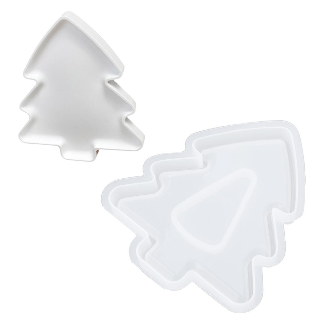 Fashionable Sturdy Silicone Resin Tray Mold Large Christmas Shape Craft Casting for Coasters Jewelry Storage Dishes