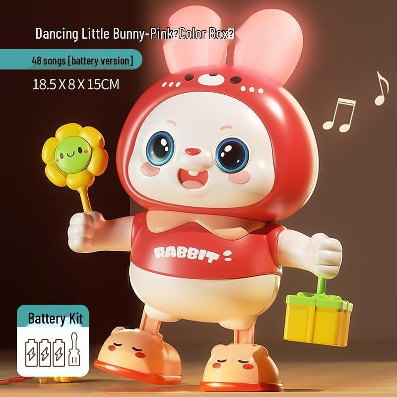 48-Song Singing & Dancing Baby Rabbit Toy for Head Lifting Training
