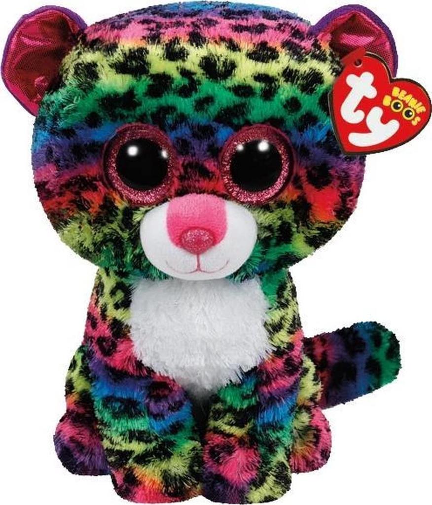 Meteor Ray Pack Ty Beanie Boos Dottie (Colorful Leopard) Medium Plush Toy 37189