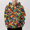 Autumn Comfortable Sports Leisure Long Sleeved Pullover Hooded Sweatshirt Children Creativity Fun Series Pattern Loose Versatile Pocketless 3d Hoodies