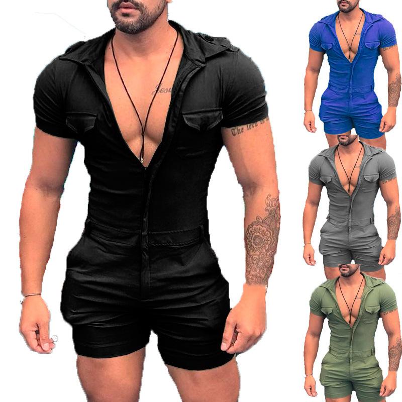 Herren Metallic Kurzarm- und Shorts-Set