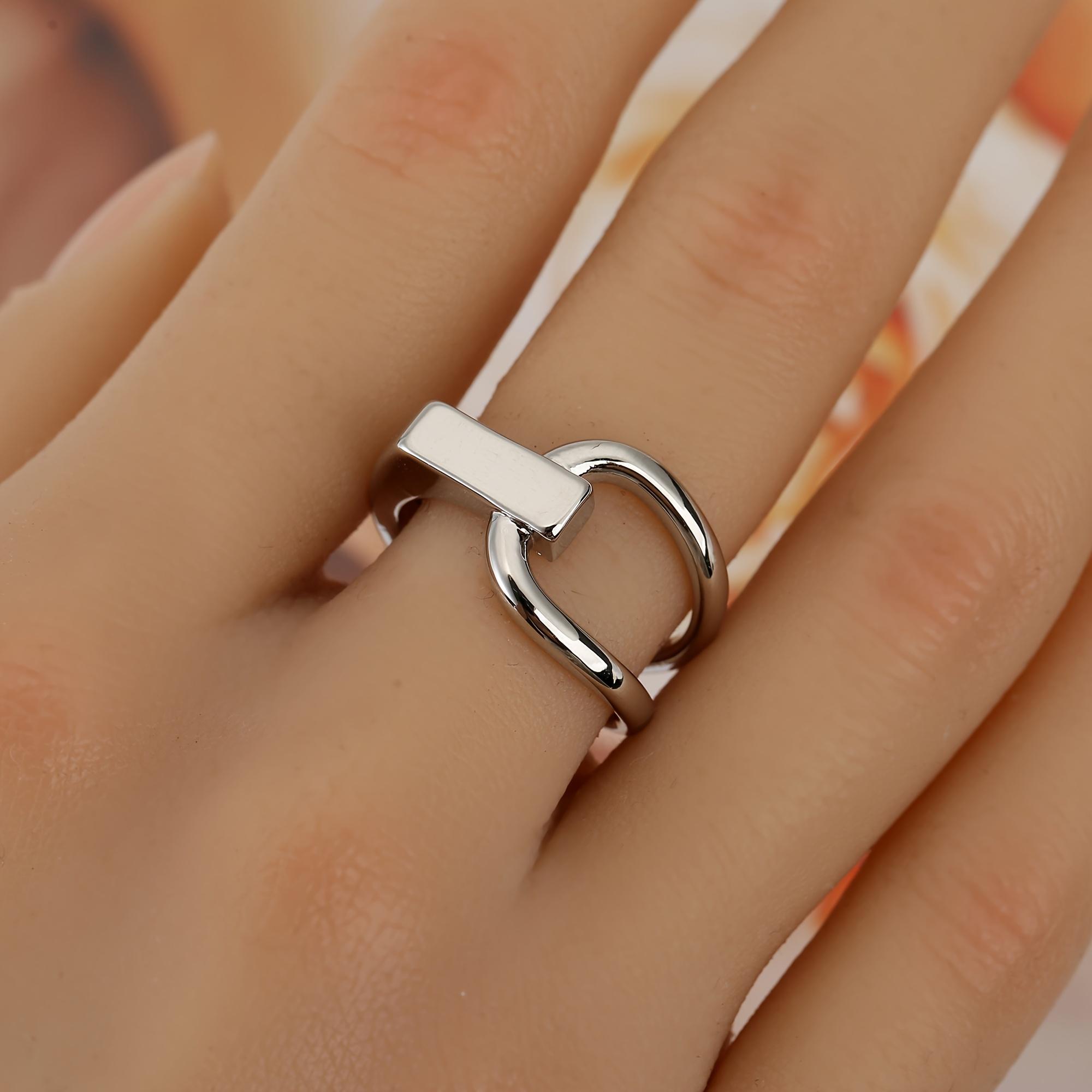 

1pc Fashion Copper Open Adjustable Ring, Smooth Surface Unisex Design - Party Daily Wedding Gift, Christmas Thanksgiving Golden