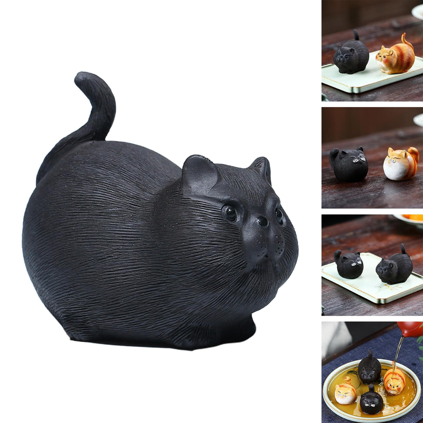 Adorable Cat Figurine Set for Tea Enthusiasts Style C