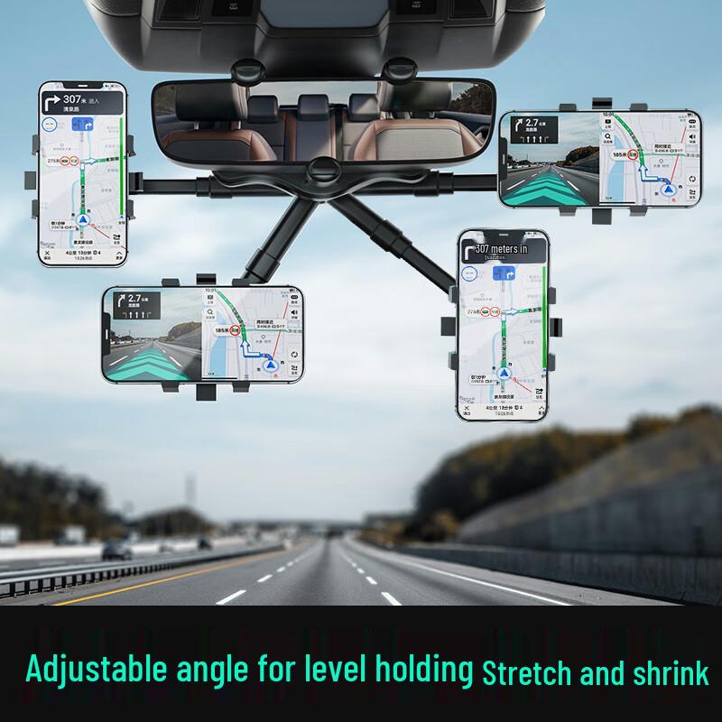 360° Rotating Car Rearview Mirror Phone Holder
