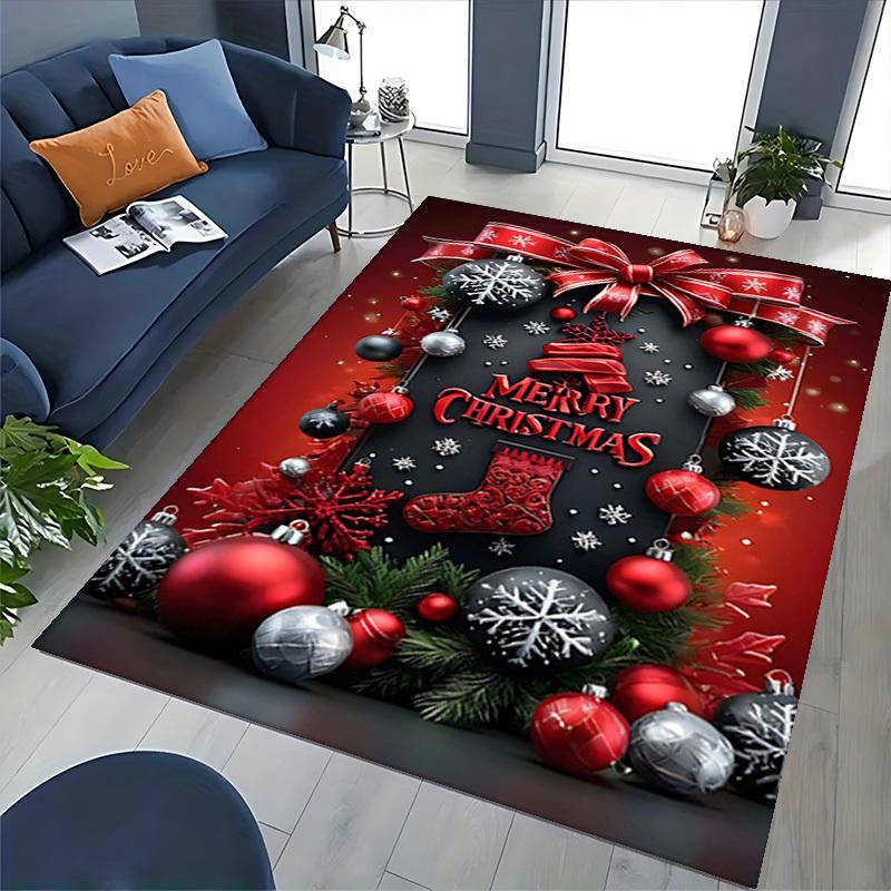Christmas Office Chair Mat - Anti-Slip Carpet with Anime Cartoon Design, Perfect for Home Decor, Living Room, Bedroom, Gaming Room & Dormitory.R061