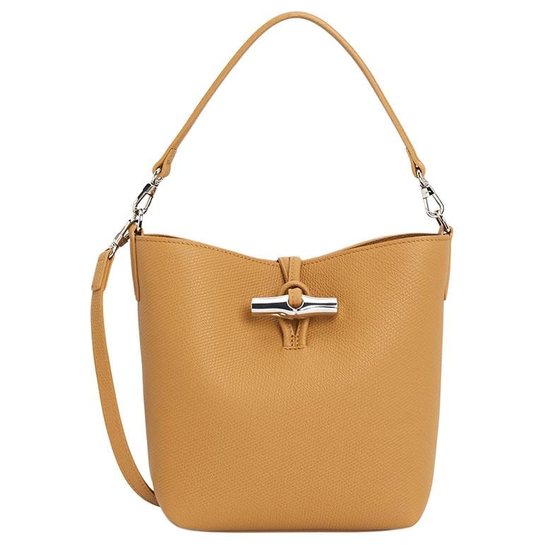 LONGCHAMP Le Roseau Cow Leather Handbag Women's Walnut 10314HFP371