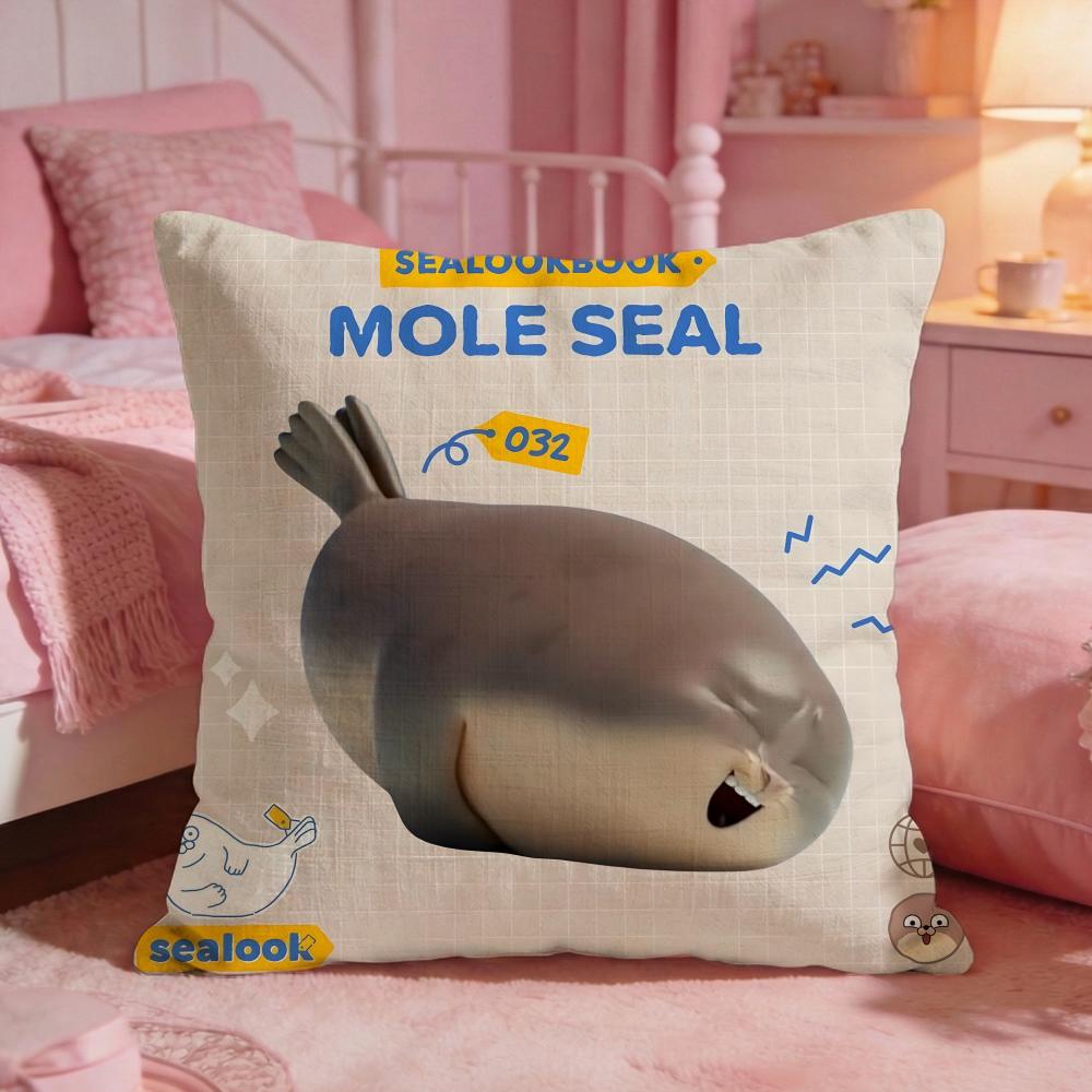 SSEALOOKs Cute Anime Cushion Cover Premium Comfort Reversible Pillow Cove Two In One Design For Any Room  Car Interior