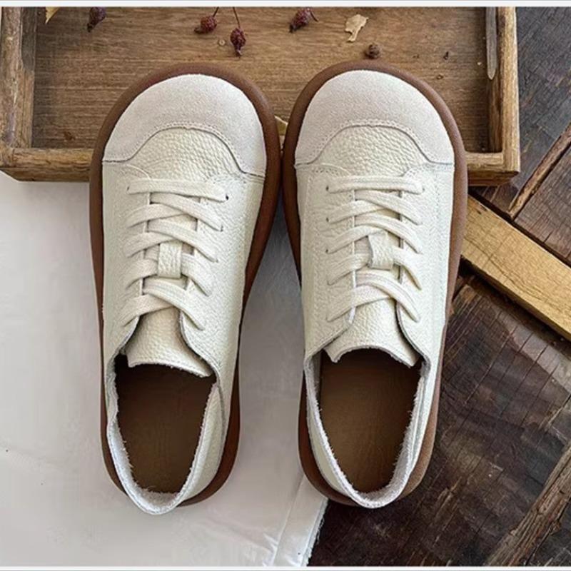 Fashion PU Leather Shoes for Women, Small White, Comfortable Big Toe Shoes, Cute, 2024 Spring New Style