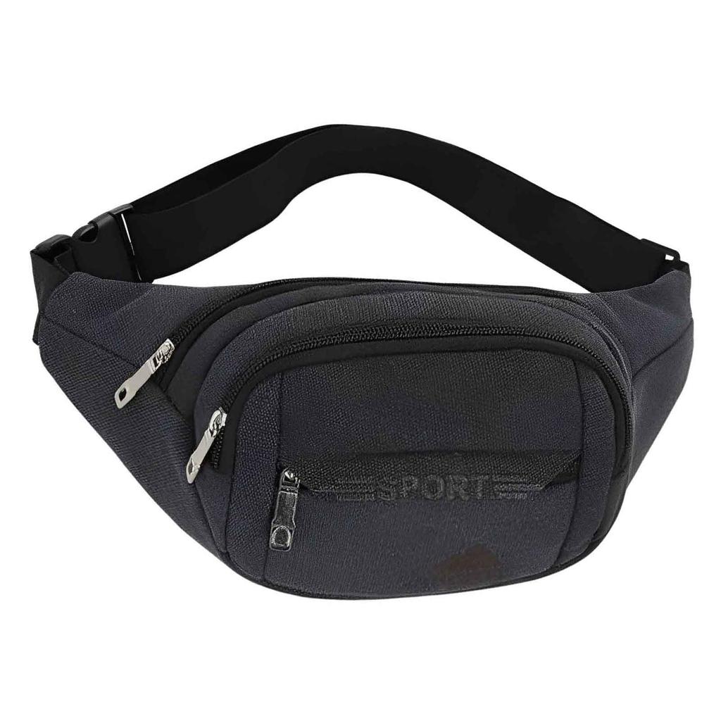 Men's Multifunctional Chest Bag with Adjustable Strap Outdoor Waist Bag for Shopping Camping Walking