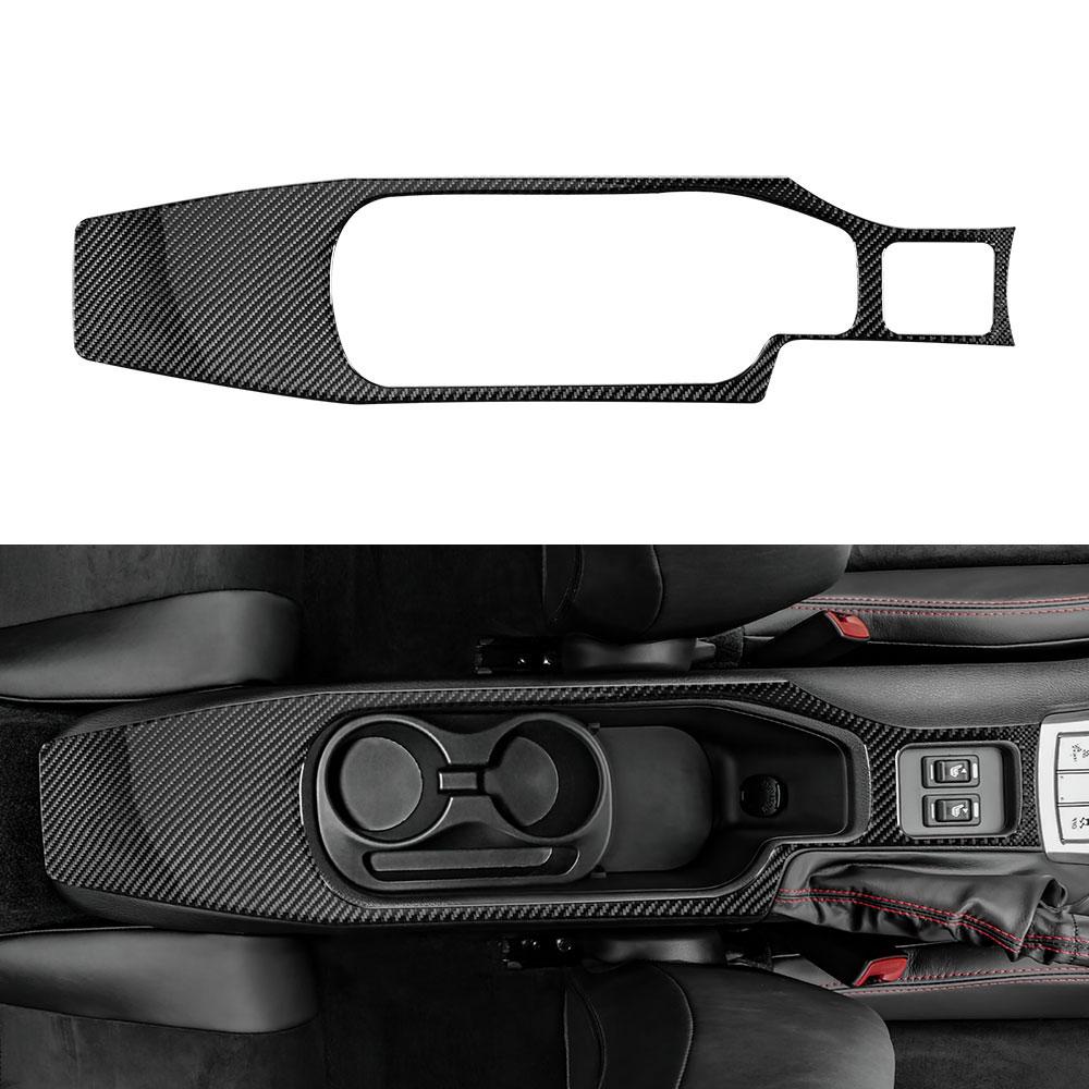 Real Soft Carbon Fiber Sticker for Subaru BRZ Toyota GT86 2016 2017 2018 2019 2020 LHD RHD Car Central Control Water Cup Trim
