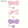 Lovely Bow Straw Covers Cap Toppers Compatible with Cups 30&40 Oz Tumbler Cups,Reusable Cute Silicone Straw Tips Lids Protect