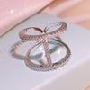 Fashion Zircon Double Student Opening Rings for Woman 2024 New Luxury Gothic Finger Jewelry Wedding Party Girl's Sexy Ring