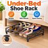 With Wheels Under-Bed Shoe Rack Simple Shoe Organizer Hidden Movable Shoe Storage  Narrow Spaces