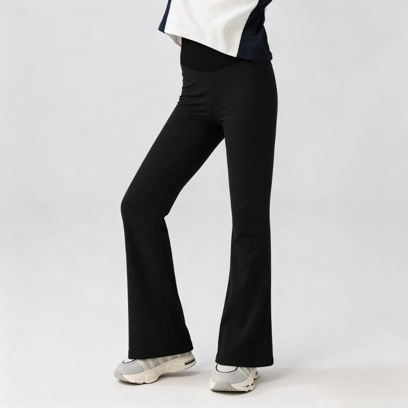Pantaloni a zampa da bambina Vita alta Leggings da yoga Adolescenti Elastico stretch in vita Pantaloni sportivi per bambini Autunno Primavera